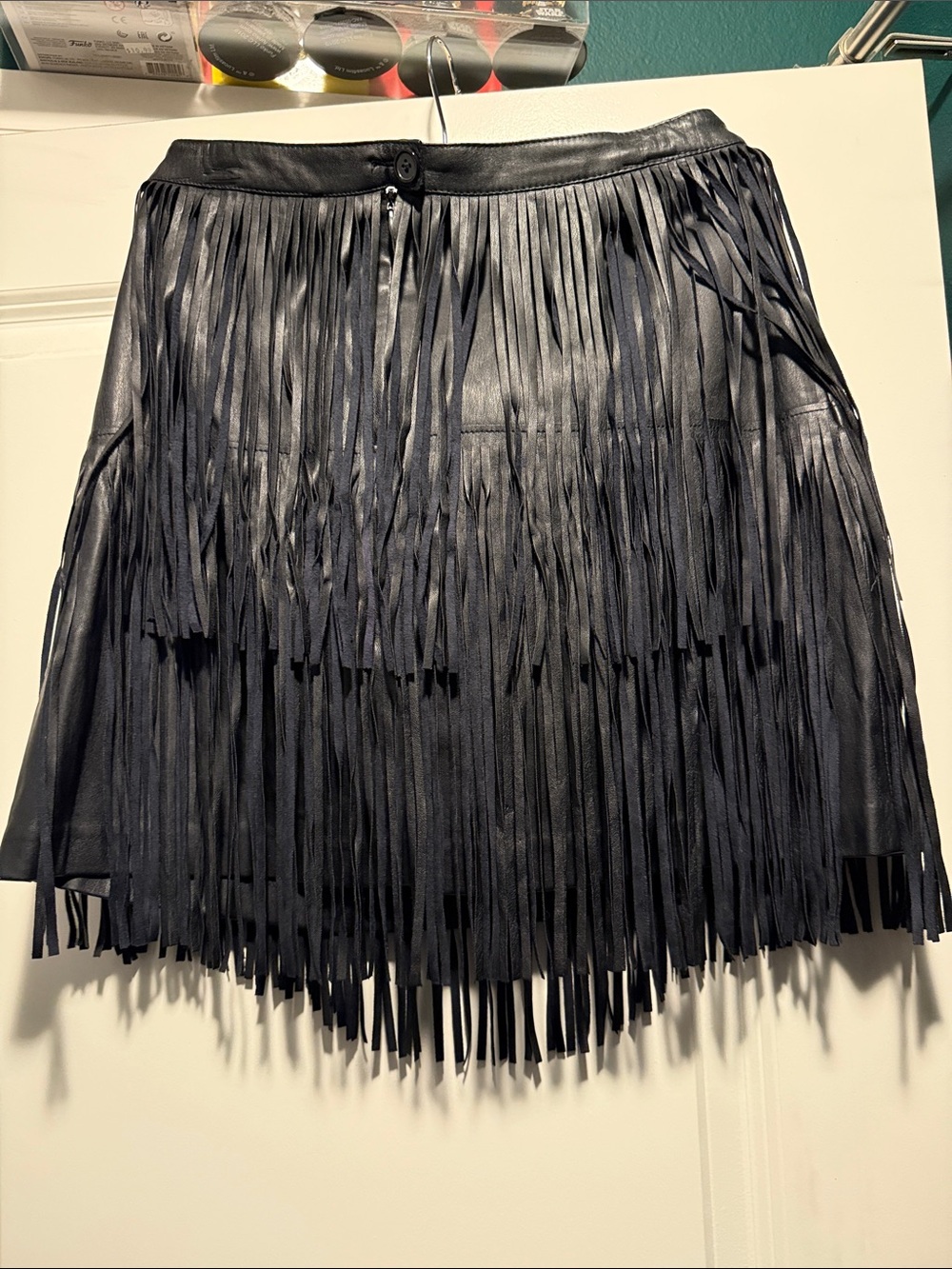 a.n.a Black Fringe Leather Skirt - Picture 3 of 5